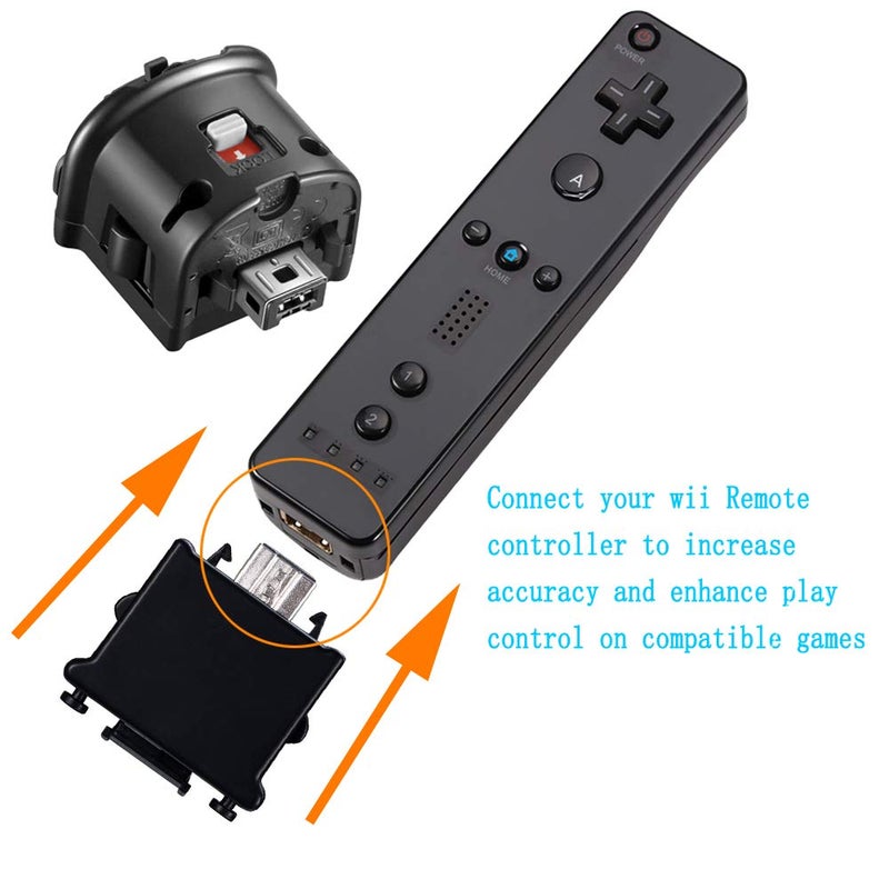 LACTIVX Wii Motion Plus Adapter, 2 Packs Upgraded Motion Attachment for Wii Remote Controller (Black) - Image 5